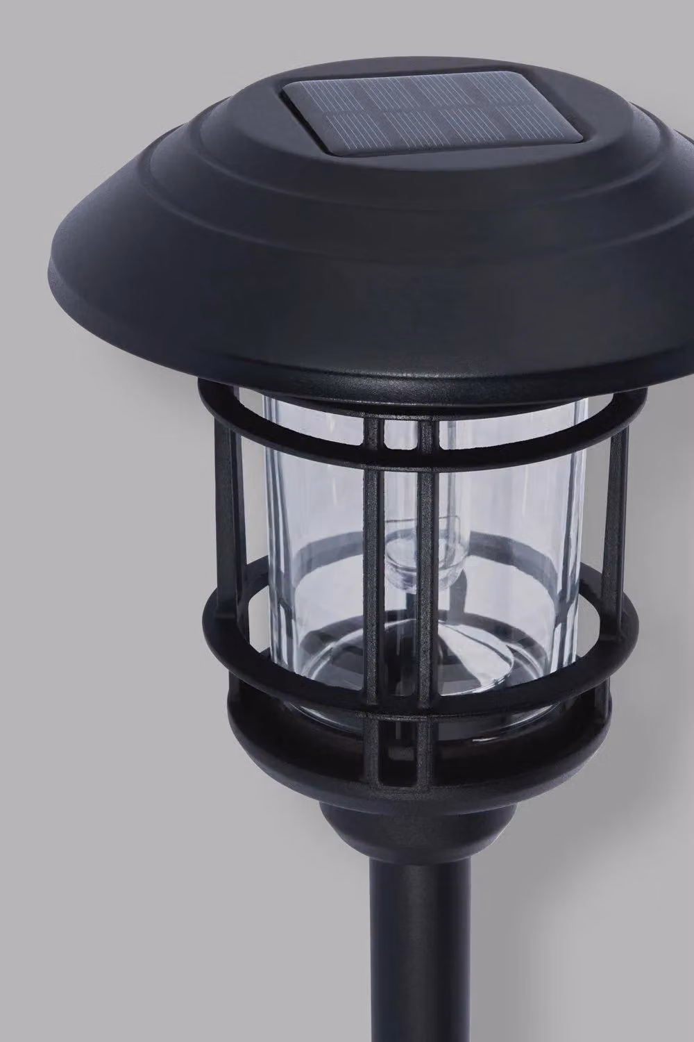 BHS Lighting Caelum LED Solar Ground Spike Garden Lantern in Black with Warm White Light – 2