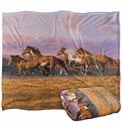 Wild Wings Sunset Cruise 2 Silky Touch Super Soft White Fleece Throw Blanket W/D/H: 152 x 127 cm – 1