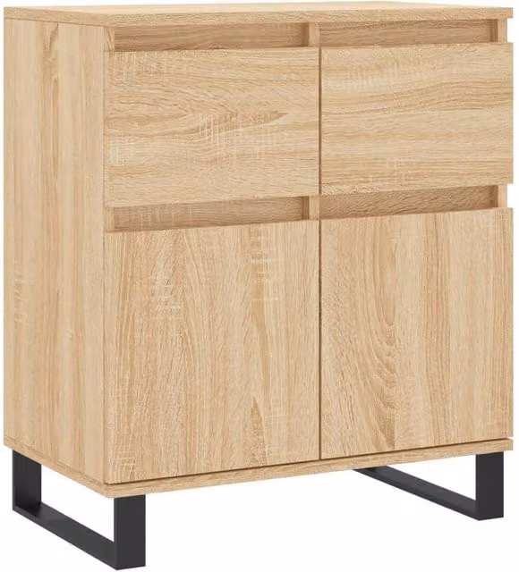 Berkfield Home Sonoma Oak Sideboard in Light Tan, W/D/H: 60 x 35 x 70 cm