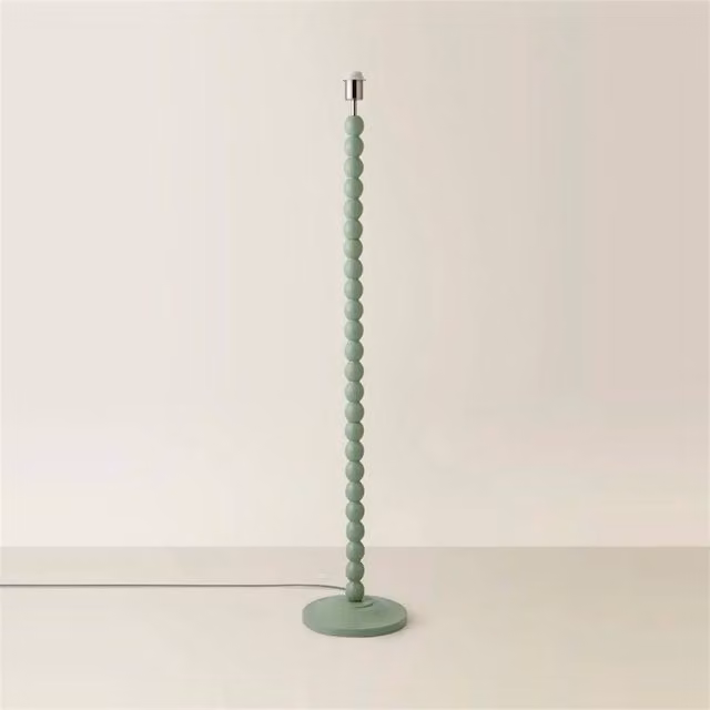 SPETLEK Pastel Bobbin Ceramic Floor Lamp Base in Light Green