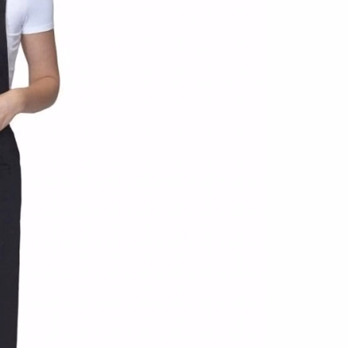 Dennys Cross Back Apron in Black and Grey – 2