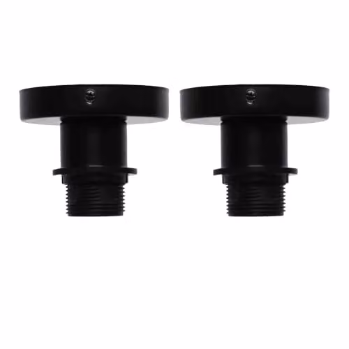 First Choice Lighting Cassidy Set of 2 Black E27 Round Metal Flush Mount Ceiling Lights – 3