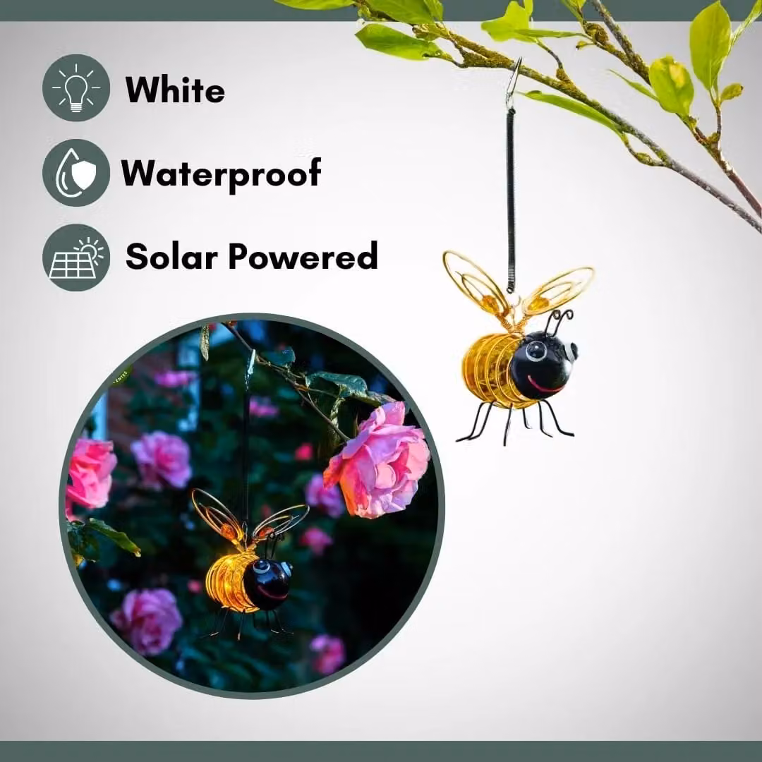 Marco Paul Solar Bug Garden Ornament Bee in Yellow – 4