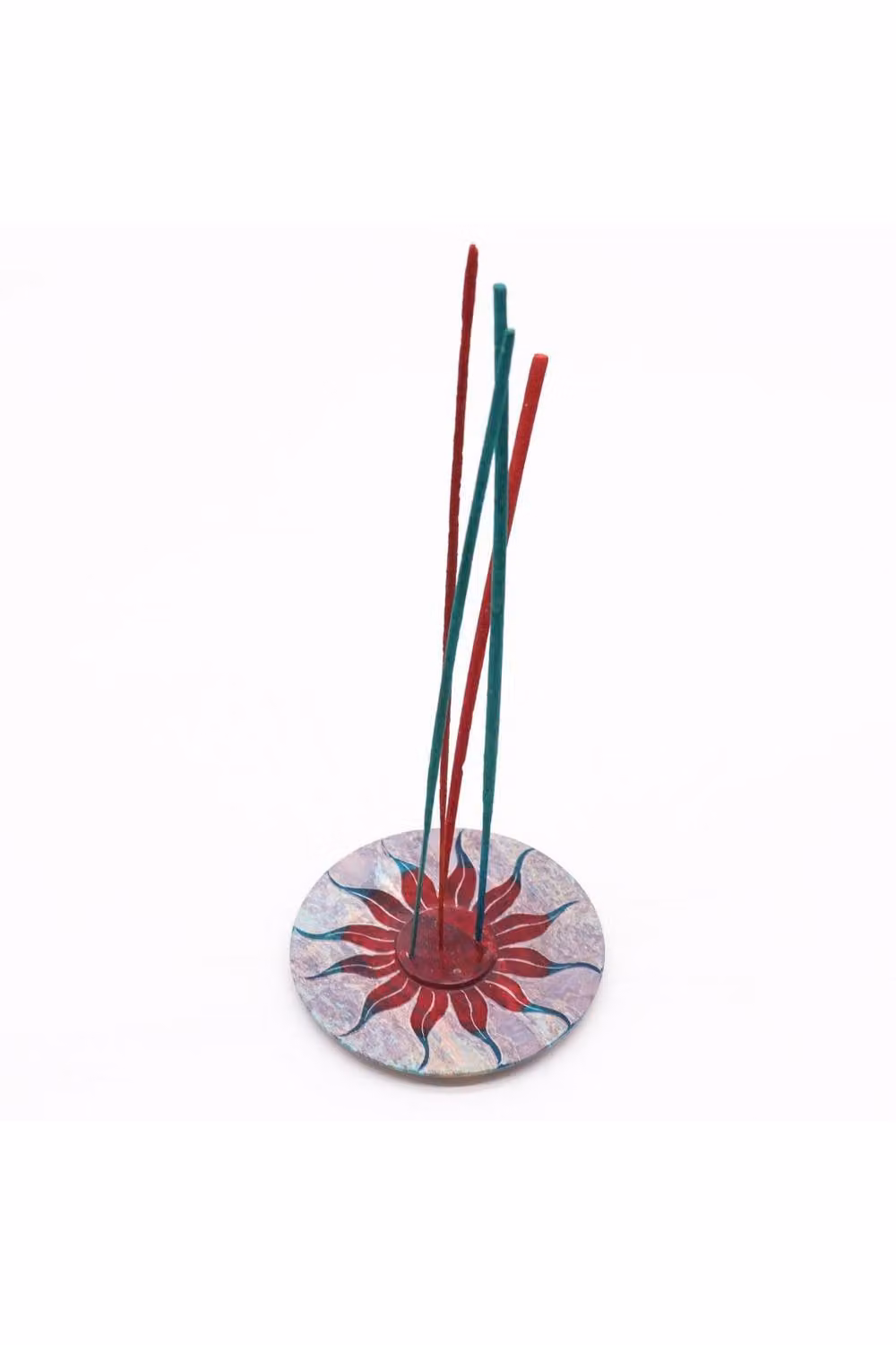 KDMD Sunflower Soapstone Incense Holder in Multicolour, Decorative Floral Tabletop Design – 2