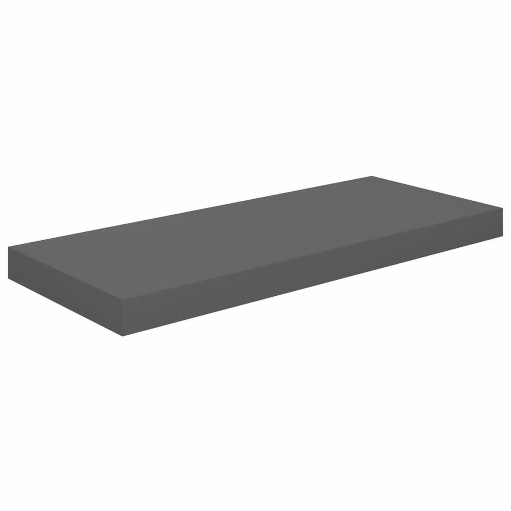 Berkfield Home Set of 4 Floating Wall Shelves in High Gloss Grey, W: 60 cm, D: 23.5 cm, H: 4 cm – 3
