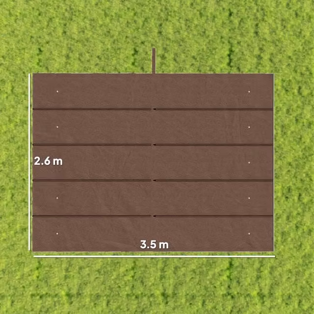 Outsunny Replacement Pergola Canopy Top in Brown Polyester, 260cm