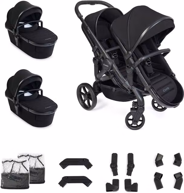 iCandy Peach 8 Twin Complete Bundle in Coco Black
