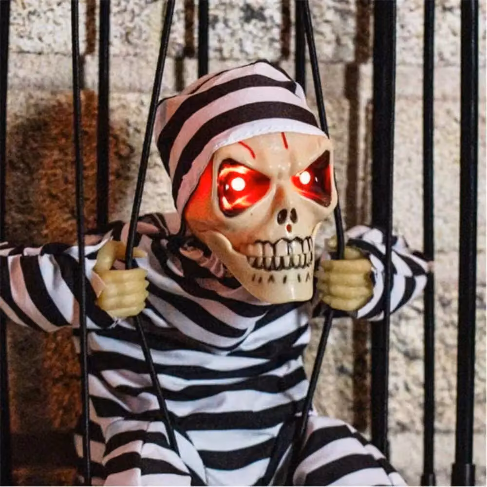 Garden Greatness Halloween Striped Hanging Prop in Black and Red – 2