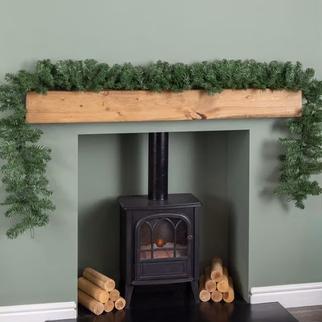 Samuel Alexander 2.7m Plain Green Imperial Pine Christmas Garland – 1