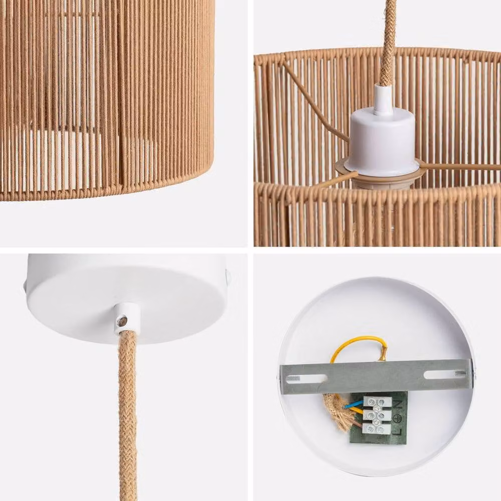 sweeek Brown Hemp Pendant Light, Diameter: 40 cm – 3