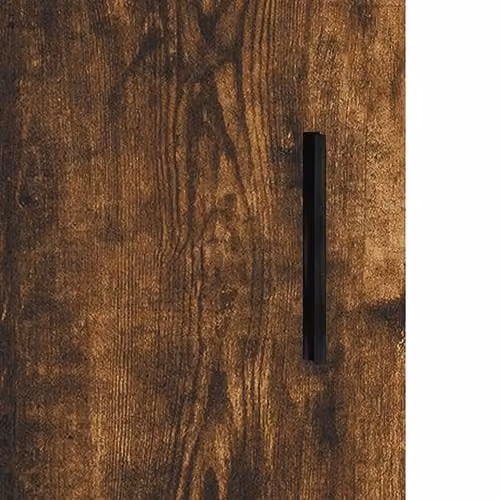 vidaXL Sideboard in Smoked Oak, Brown Engineered Wood and Metal, W/D/H: 69.5 x 34 x 90 cm – 4