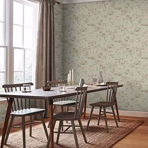 Graham & Brown Sage Green Botanical Floral Wallpaper – 2
