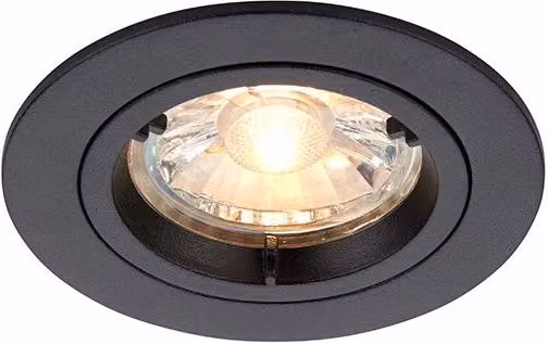 Netlighting Round Recessed Dimmable Downlight in Black with GU10 Base, IP20 – 3