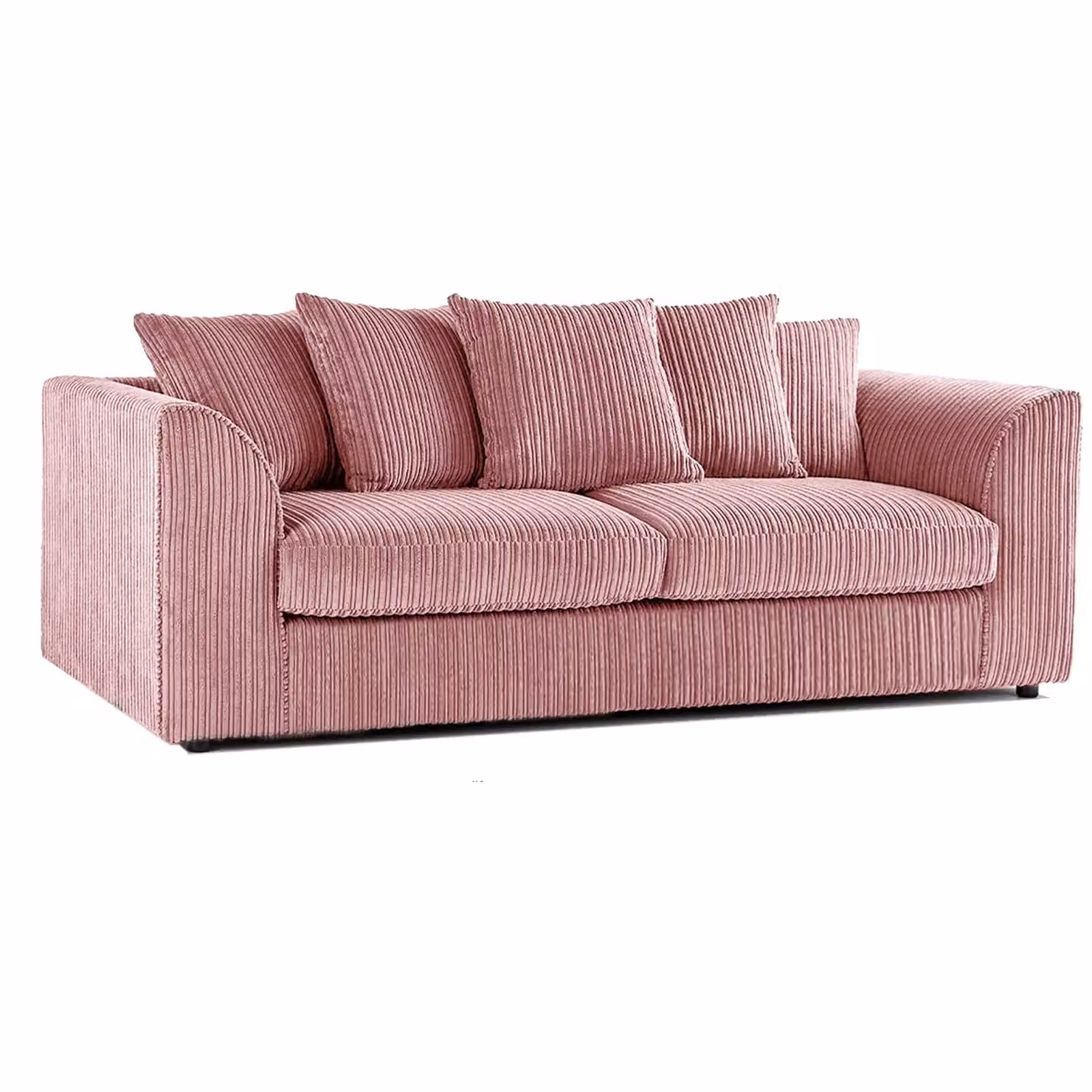 Luxor Living Pink Jumbo Cord Fabric 3 + 2 Sofa Suite with Scatter Cushions – 2