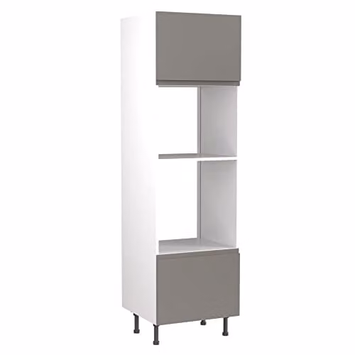 Kitchen Kit Dust Grey Gloss J-Pull Tall Appliance Housing Unit W/D/H: 60.0 x 57.0 x 212.0 cm