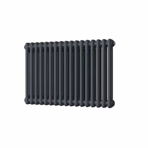 UK Radiators Alpha Anthracite 2 Column Traditional Cast-Iron Style Steel Radiator, H 50.0 cm x W 76.8 cm – 2