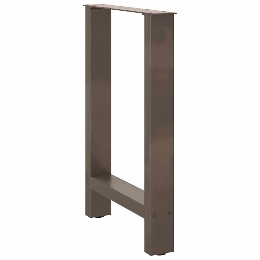 Berkfield Home Modern Coffee Table Legs in Grey Steel, 2 Pieces, W: 50 cm, H: 72-73 cm – 3