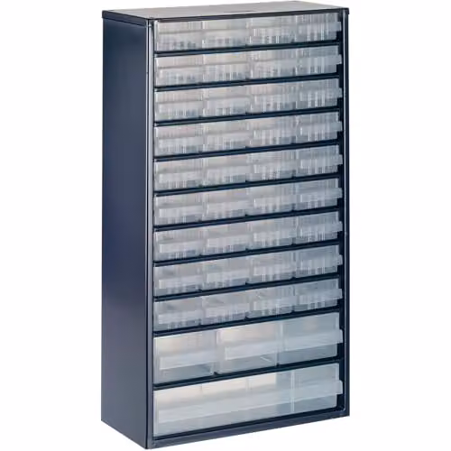 Raaco 137430 1240-123 Cabinet with 40 Internal Drawers, Blue and Transparent – 1