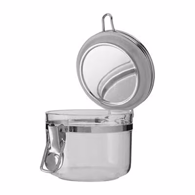 Orsina Elegant Retro Glass Storage Jar with Silver Lid, Clear, 450 ml – 2