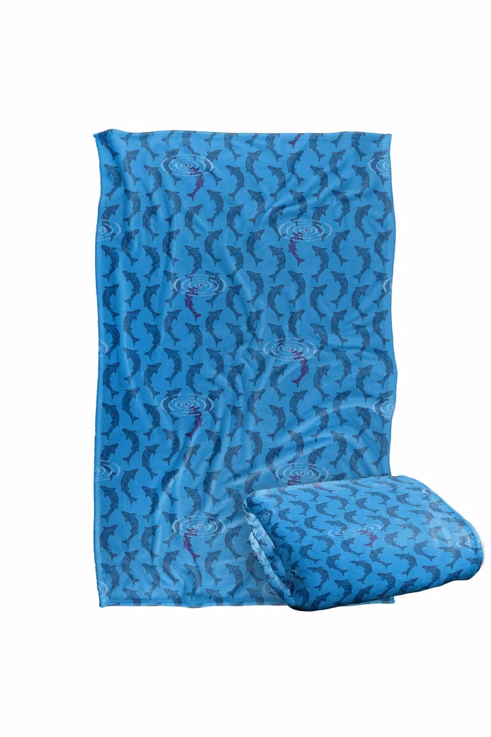 JQ Licensing Trout Rise Fishing Pattern Super Soft Fluffy Polyester Throw Blanket in Blue and Multicolour, Large – 2