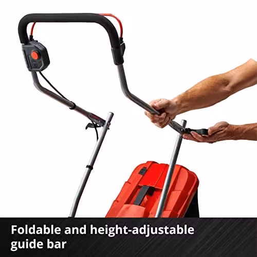 Einhell Power X-Change 18V Cordless Lawnmower with Rechargeable Battery and Quick Charger, Red – 7
