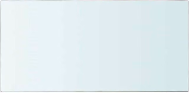 Berkfield Home 2-Piece Set of Clear Glass Wall-Mounted Shelves, W: 60 cm, D: 30 cm