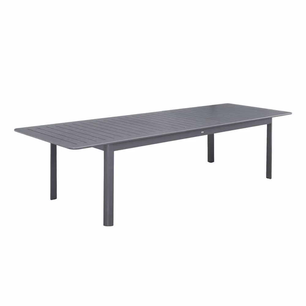 Sweek 10-seater extendable rectangular aluminium garden table in anthracite grey – 2