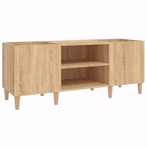 vidaXL Record Cabinet in Sonoma Oak, W/D/H: 121 x 38 x 48 cm – 1