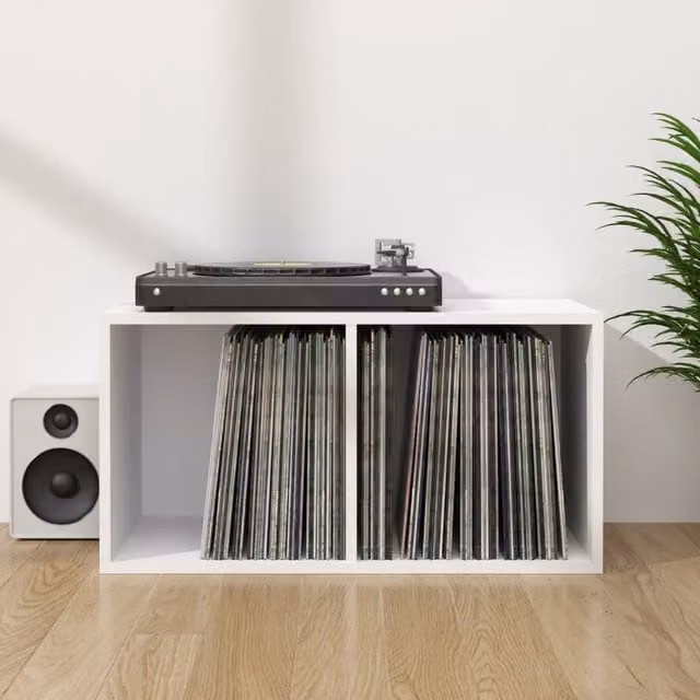 Berkfield Home Vinyl Storage Box in White, W/D/H: 71 x 34 x 36 cm – 1