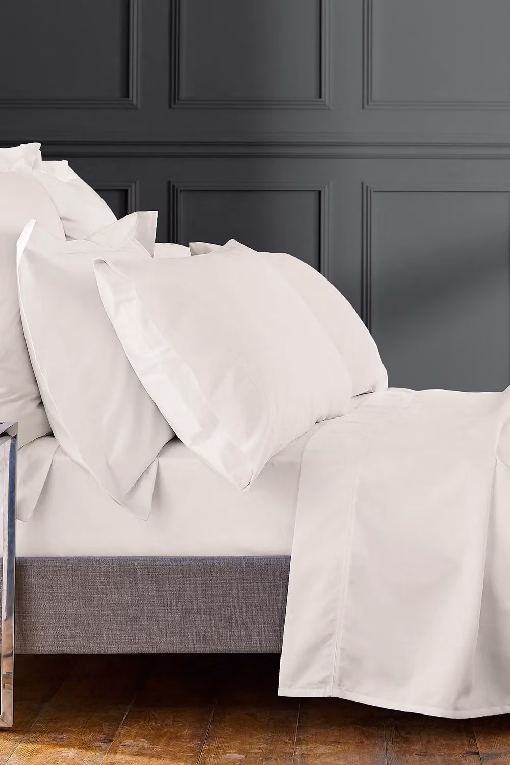 Bedeck of Belfast 1951 Luxury 1000 Thread Count Egyptian Cotton Mako Satin Fitted Sheet, Off-White – 2