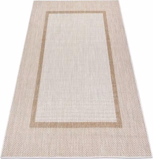 RugsX Sion Beige Flat Weave Rectangular Rug, W: 160 cm x D: 220 cm