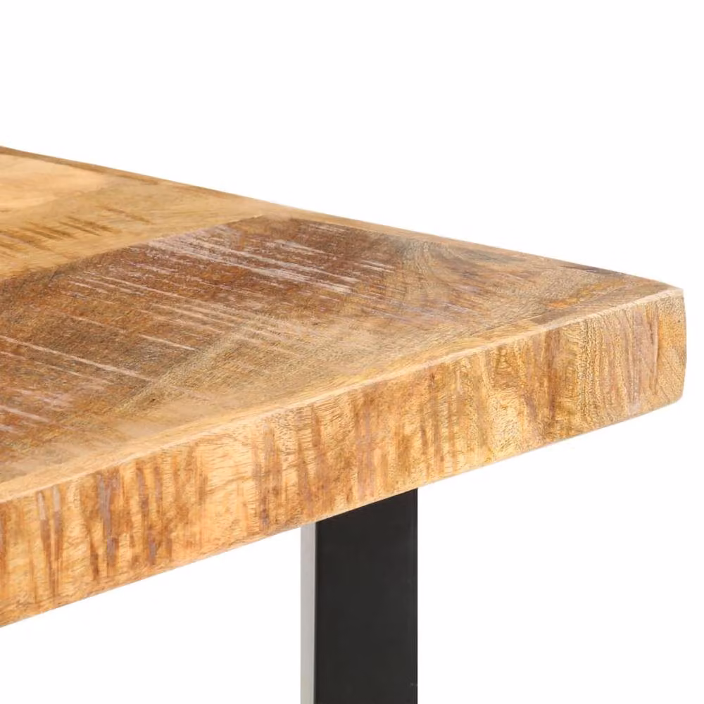 Berkfield Home Bar Table in Brown Rough Mango Wood, W/D/H: 120 x 58 x 107 cm – 3