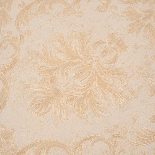 Livingandhome Gold Geometric Non-Woven Damask Wallpaper Roll