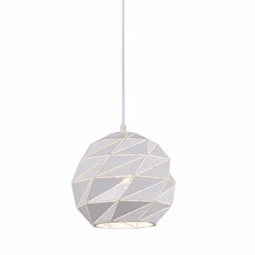Netlighting Modern White Suspended Pendant Light with E27 Bulb Holder