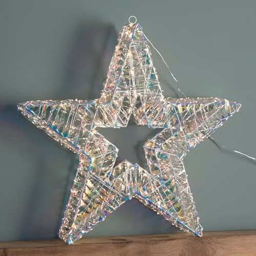 Samuel Alexander Iridescent Shimmer Christmas Star with 1440 Warm White LEDs in Multicolour – 2