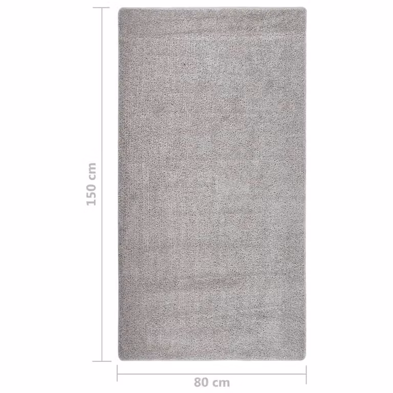Berkfield Home Shaggy Round Rug in Grey, Diameter: 80 cm