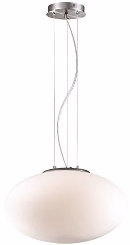 Netlighting Candy Single Light Medium Globe Ceiling Pendant in White with E27 Socket – 1