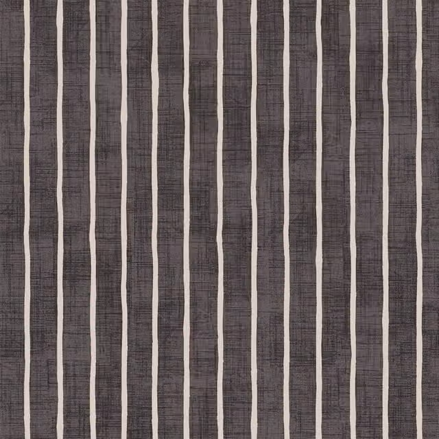 iLiv Pencil Stripe Fabric in Ebony Black and Grey