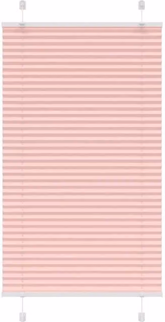 Berkfield Home Single Pleat Fabric Blind in Pink, W: 80 cm, H: 150 cm