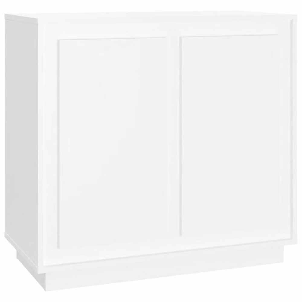 Berkfield Home White Matt MDF Sideboard W: 80 cm, D: 34 cm, H: 75 cm – 2
