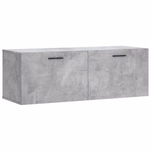 vidaXL Wall Cabinet in Concrete Grey, W/D/H: 100 x 36.5 x 35 cm