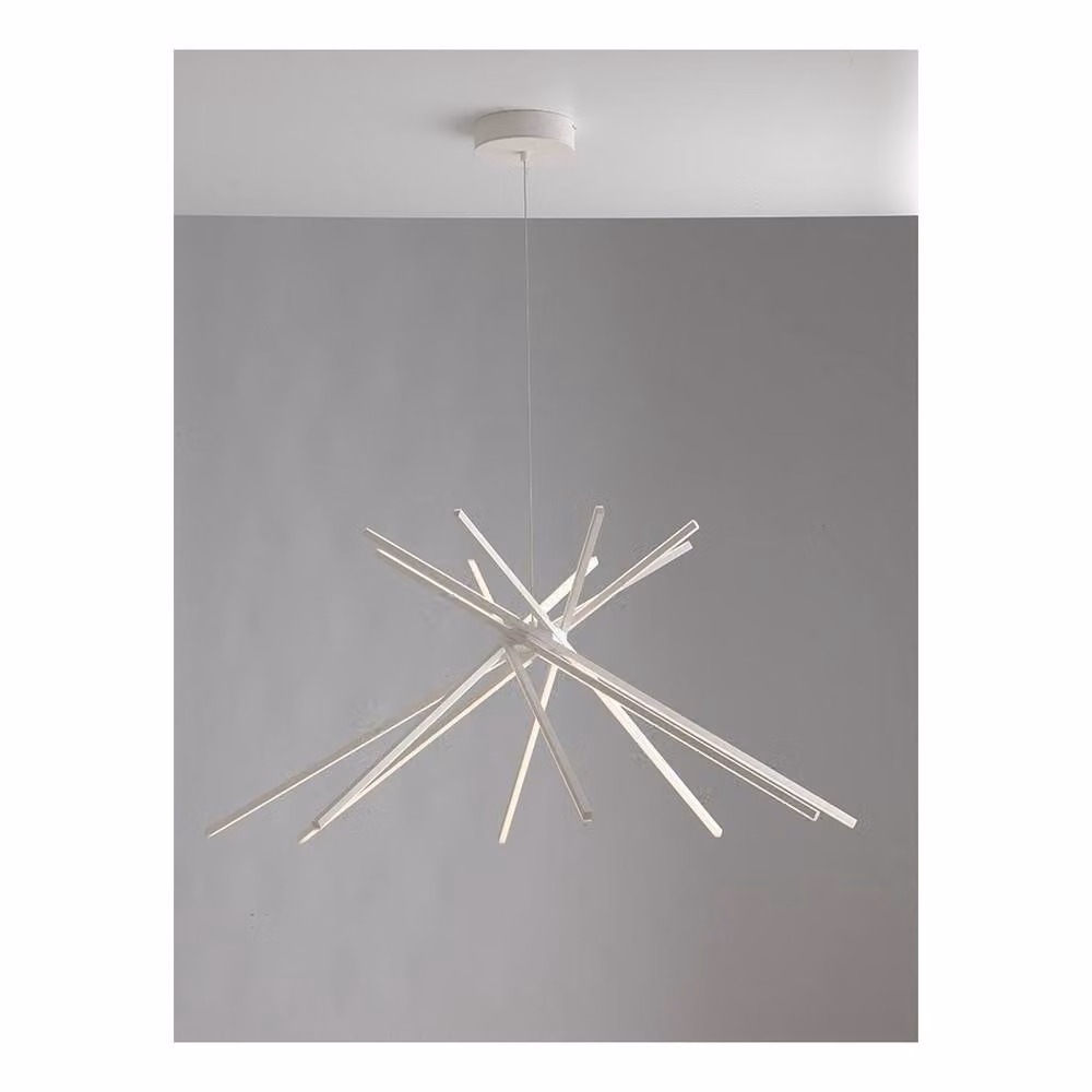 Netlighting SHANGHAI LED Pendant Ceiling Light, White, 2860lm, 4000K, W: 113 cm, D: 51.5 cm – 2