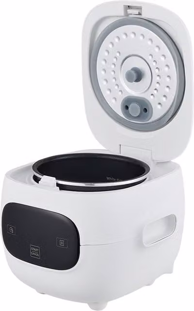 Livingandhome 1.2L Multifunctional Mini Rice Cooker with Digital Display and Timer, White