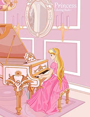 Princess Coloring Book 1: Volume 1 Multicolour Childrens Paper Book by Createspace
