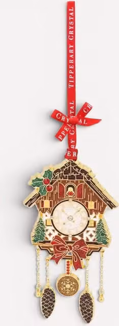Tipperary Sparkle Multicolour Hanging Cuckoo Clock Decoration with Star and Bird Motifs