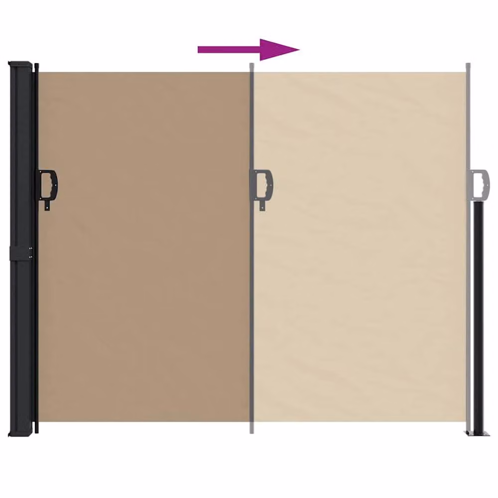 Berkfield Home Retractable Single Side Awning in Taupe, W/H: 600 x 160 cm – 3