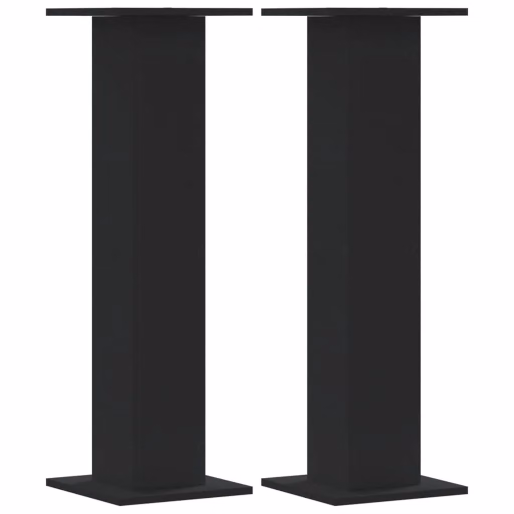 Berkfield Home Set of 2 Black Engineered Wood Plant Stands, W/D/H: 30 x 30 x 95 cm – 2