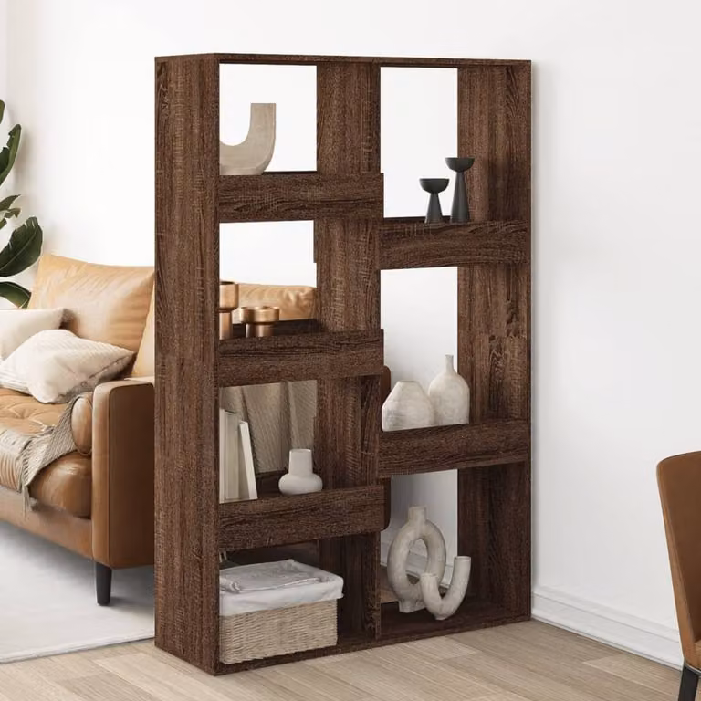 Berkfield Home Brown Oak Room Divider, W/D/H: 100 x 33 x 155.5 cm