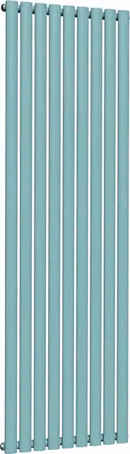 Lux Heat Oval Coloured Vertical Radiator in Caribbean Sea, H 180 cm x W 54 cm