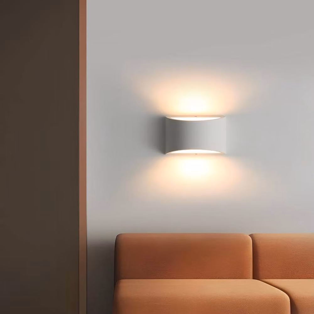 COMELY Pack of 2 Modern White Plaster LED Indoor Wall Lights with G9 Bulbs – 2